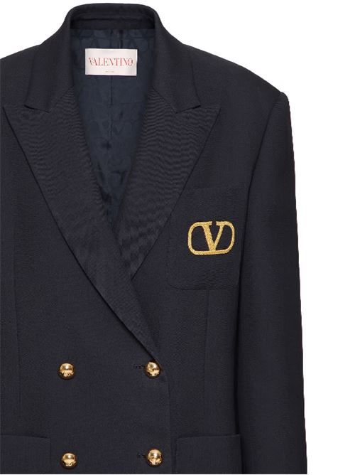 navy blue virgin wool Valentino PAP | 5B3CE3K08MC598